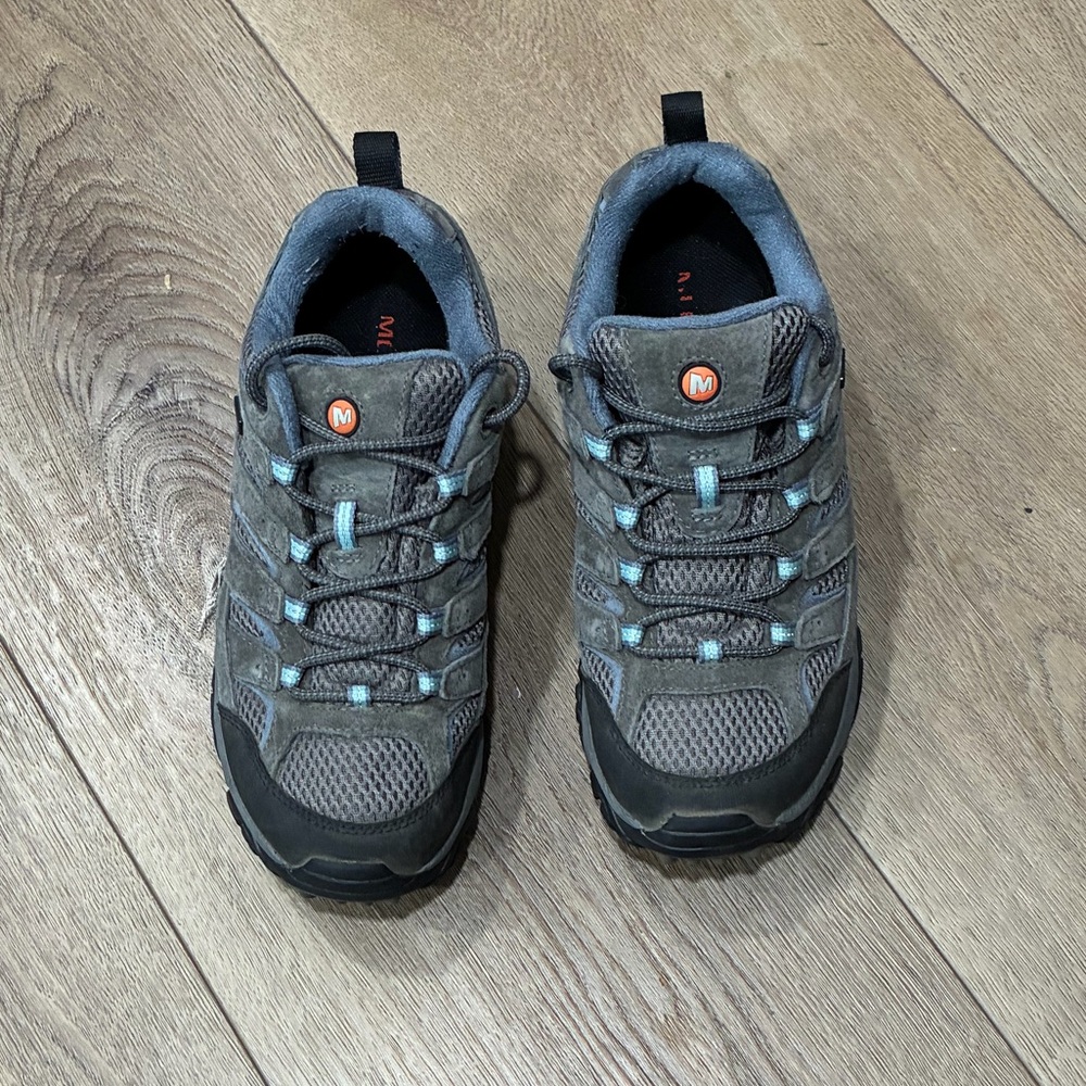 Merrell Moab 2 Granite Waterproof Hiking Shoes breathable mesh upper sz 8.5